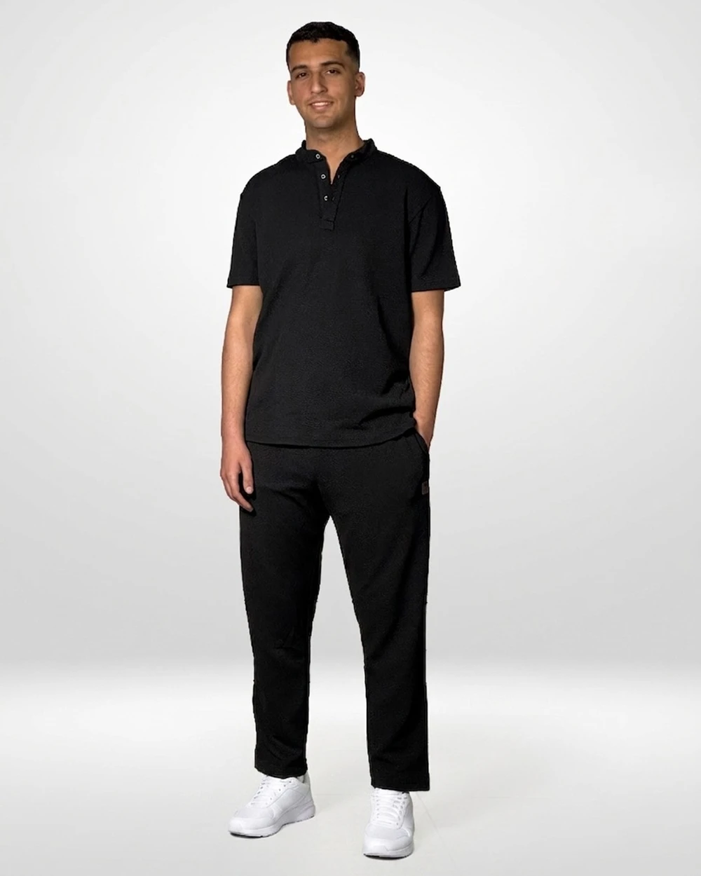 Premium Black Straight-Leg Trousers