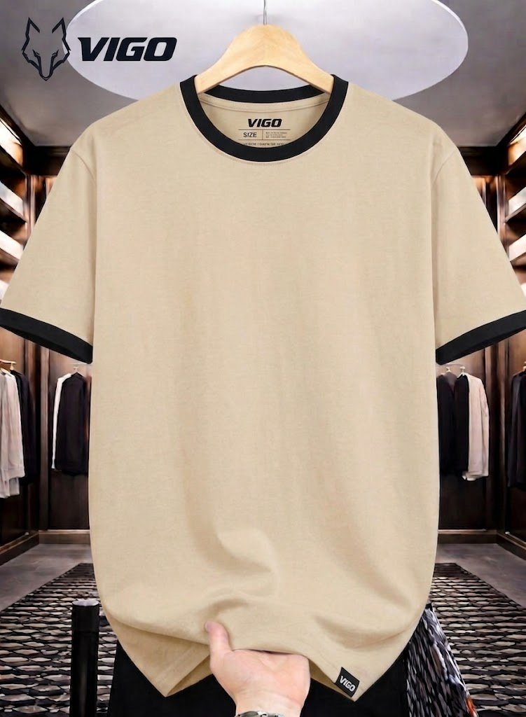 VIGO  Oversized Contrast Ringer T-Shirt – Multi-Color
