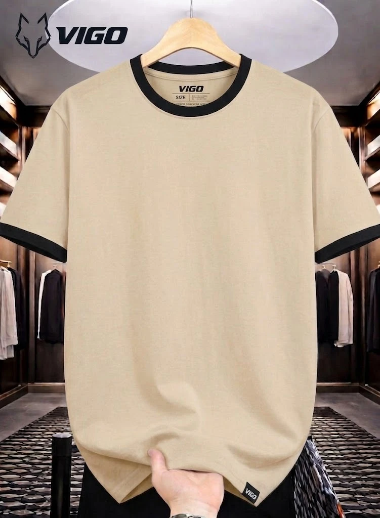 VIGO Oversized Contrast Ringer T-Shirt – Multi-Color